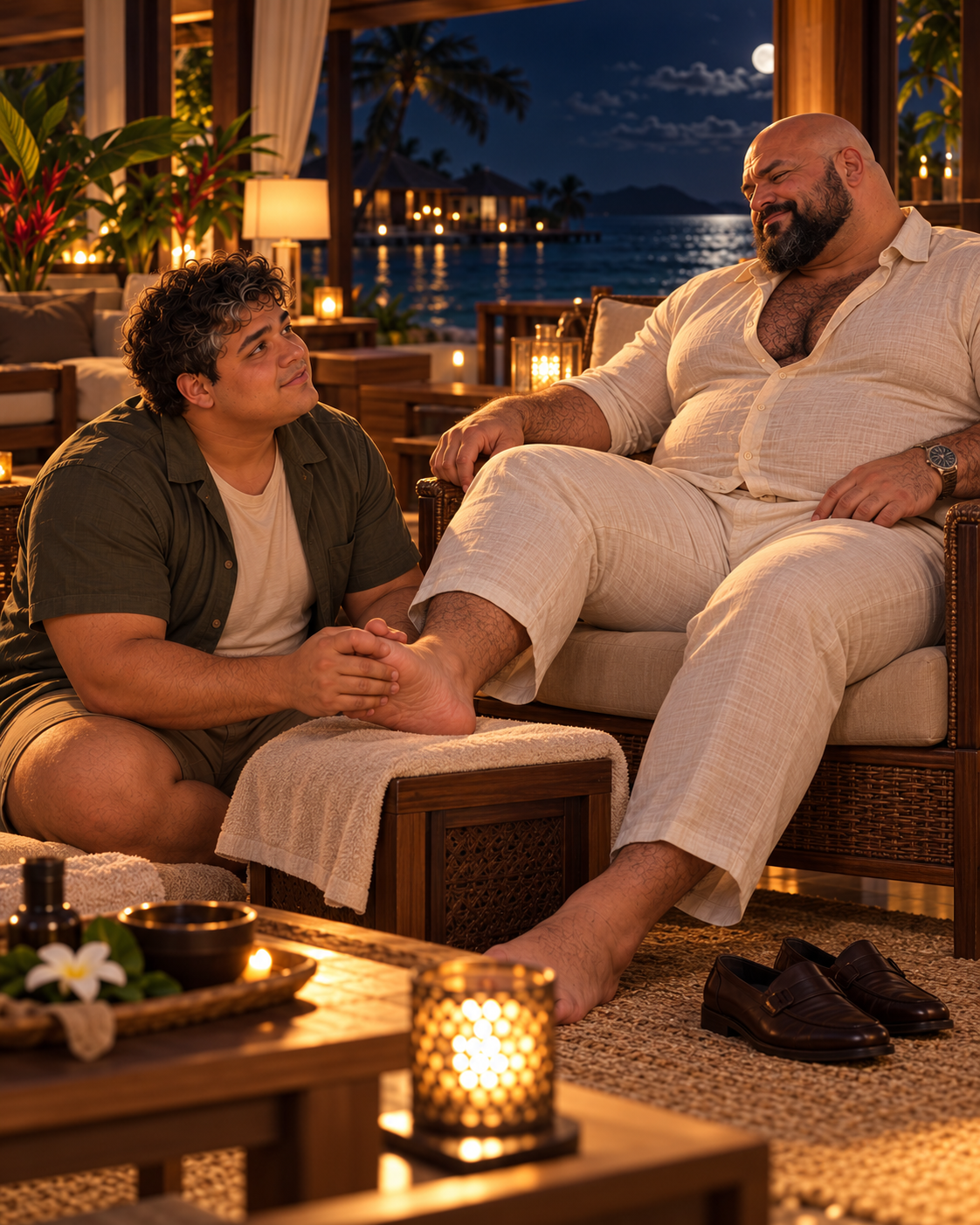 Massagem no mar
